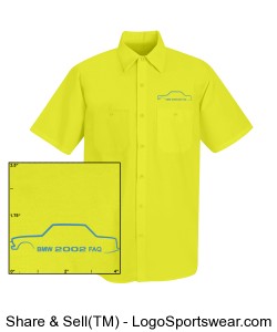 Red Kap Mens Half Sleeve Industrial Work Shirt Design Zoom